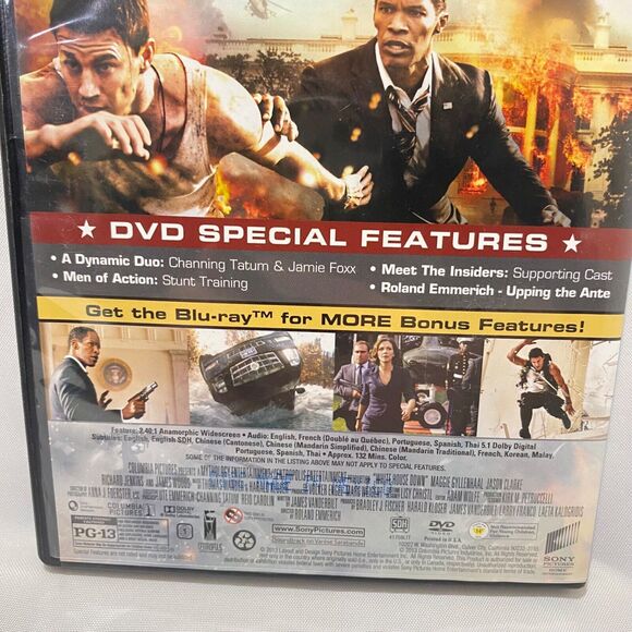 White House Down DVD Channing Tatum Jamie Foxx with Case 2013 Rated PG-13 - Picture 5 of 9